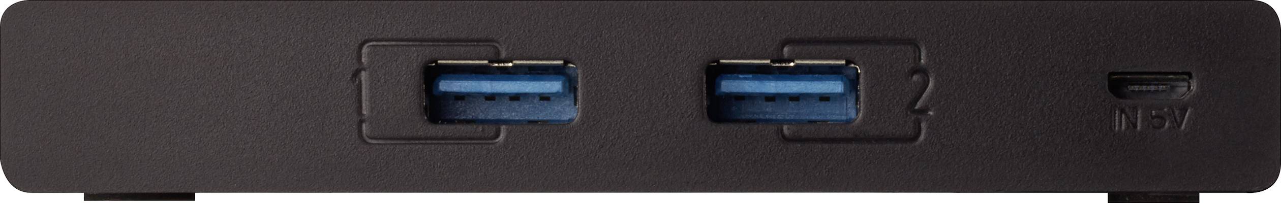 Renkforce RF-SHB-200 4 Port USB 3.2 Gen 1-Umschalter + Hub (USB 3.0) Schwarz