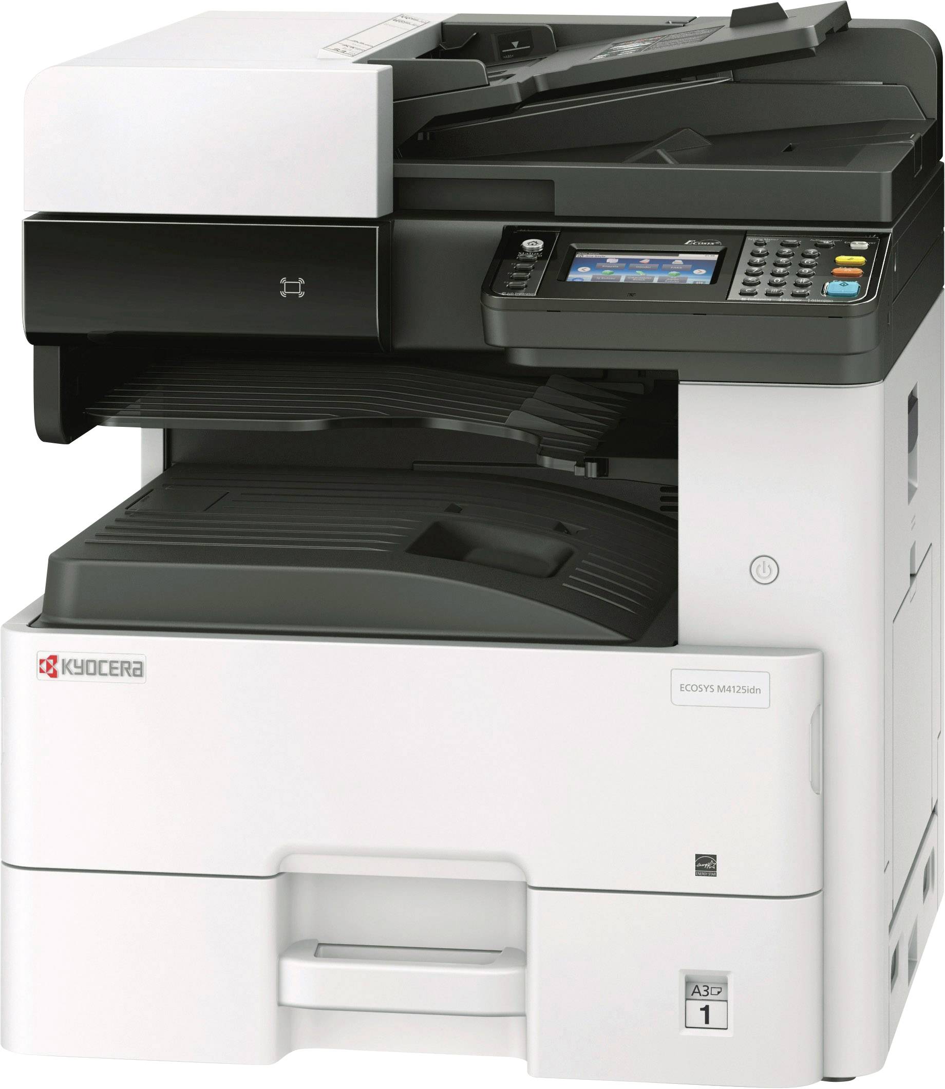 Kyocera ECOSYS M4125idn KL3 Schwarzweiß Laser Multifunktionsdrucker A3 Drucker, Scanner, Kopierer, Fax Duplex, USB