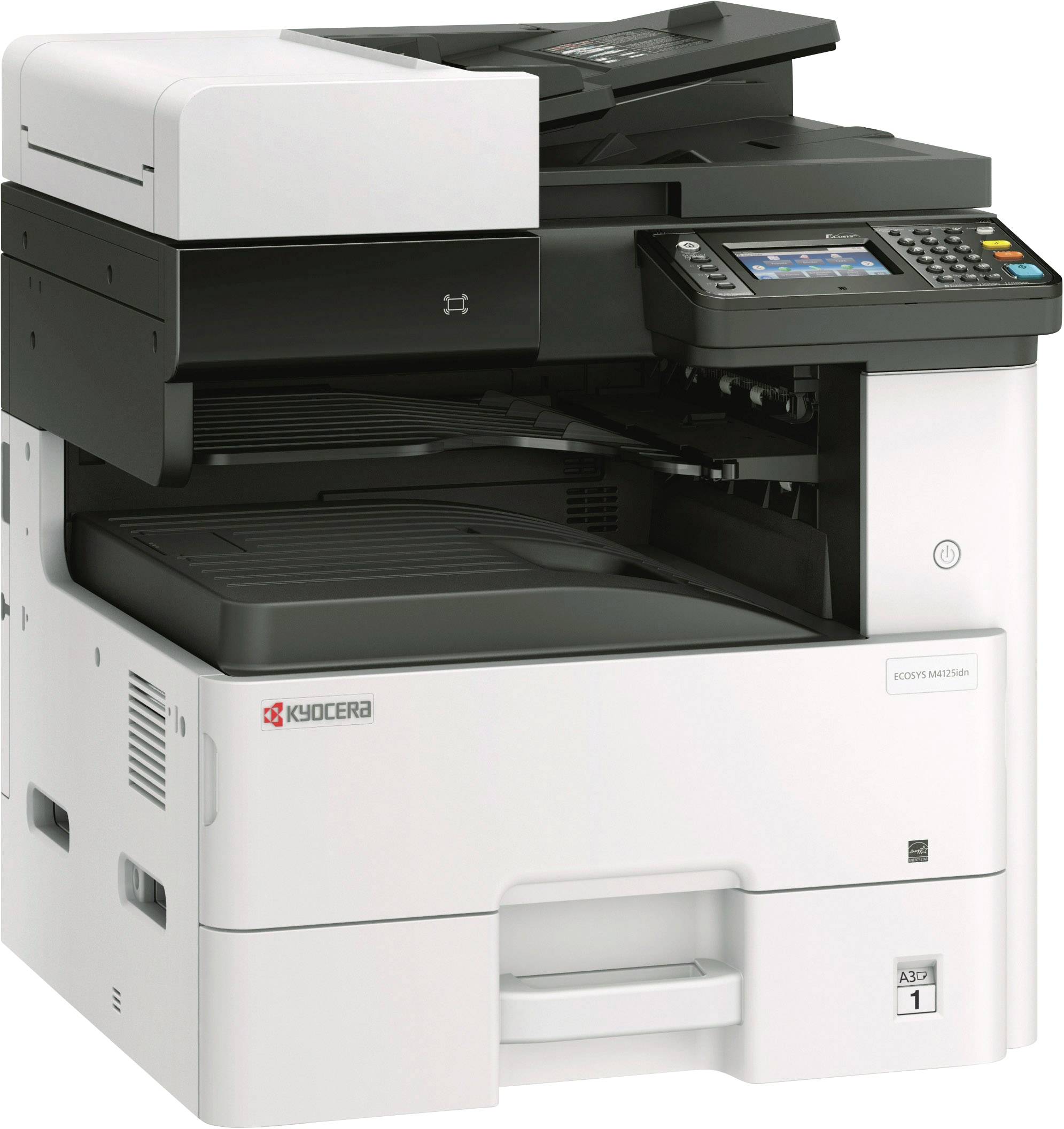 Kyocera ECOSYS M4125idn KL3 Schwarzweiß Laser Multifunktionsdrucker A3 Drucker, Scanner, Kopierer, Fax Duplex, USB