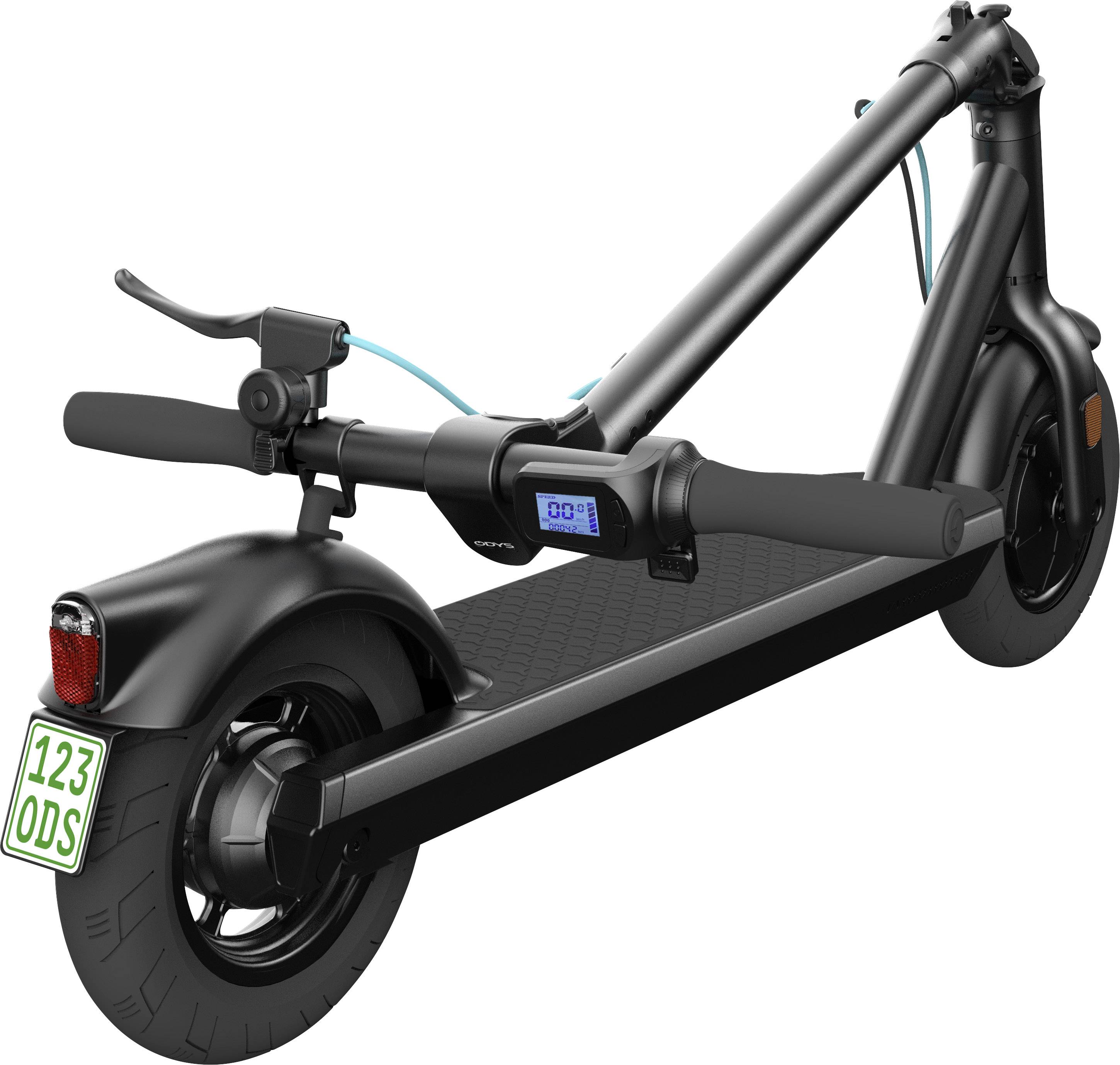 Odys alpha X10 E-Scooter Schwarz Li-Ion 36 V 7.8 Ah Straßenzulassung: Deutschland