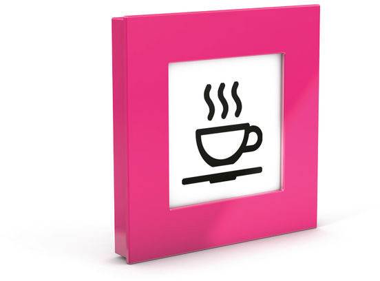 Dahle Magnet Mega Magnet Square XL, pink, 75 x 75 mm, inkl. Fotohalterung (B x H) 75mm x 75mm Pink 76-95553-14823