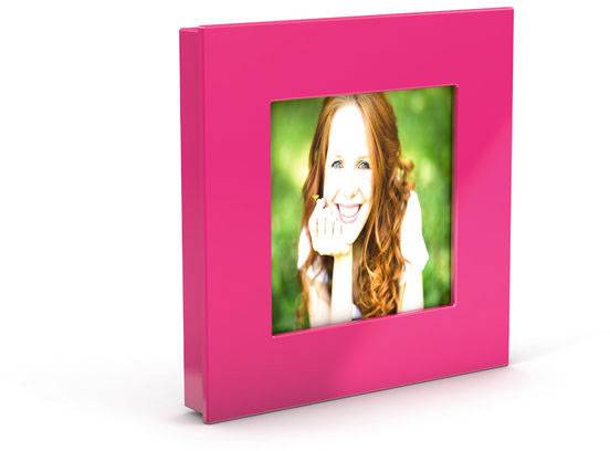 Dahle Magnet Mega Magnet Square XL, pink, 75 x 75 mm, inkl. Fotohalterung (B x H) 75 mm x 75 mm Pink 1 St. 76-95553-14823