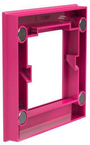 Dahle Magnet Mega Magnet Square XL, pink, 75 x 75 mm, inkl. Fotohalterung (B x H) 75 mm x 75 mm Pink 1 St. 76-95553-14823