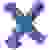 Dahle Aimant Mega Magnet Cross XL , blau, 90 x 90 mm, incl. 2 Haken (l x H) 90 mm x 90 mm bleu 1 pc(s) 76-95550-14820
