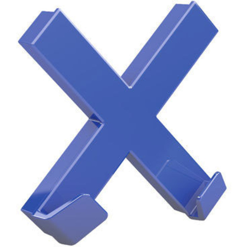 Dahle Magnet Mega Magnet Cross XL , blau, 90 x 90 mm, incl. 2 Haken (B x H) 90 mm x 90 mm Blau 1 St