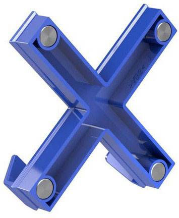 Dahle Magnet Mega Magnet Cross XL , blau, 90 x 90 mm, incl. 2 Haken (B x H) 90mm x 90mm Blau 1 St. 76-95550-14820