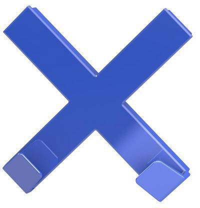 Dahle Magnet Mega Magnet Cross XL , blau, 90 x 90 mm, incl. 2 Haken (B x H) 90mm x 90mm Blau 1 St. 76-95550-14820