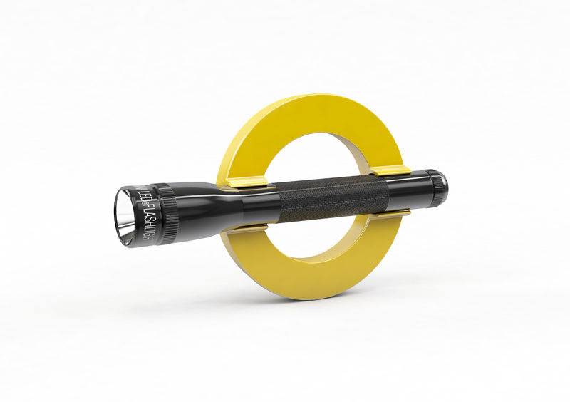 Dahle Magnet Mega Magnet Circle XL, gelb - 80 mm, mit Halter (Ø) 80mm Gelb (glänzend) 76-95551-14822