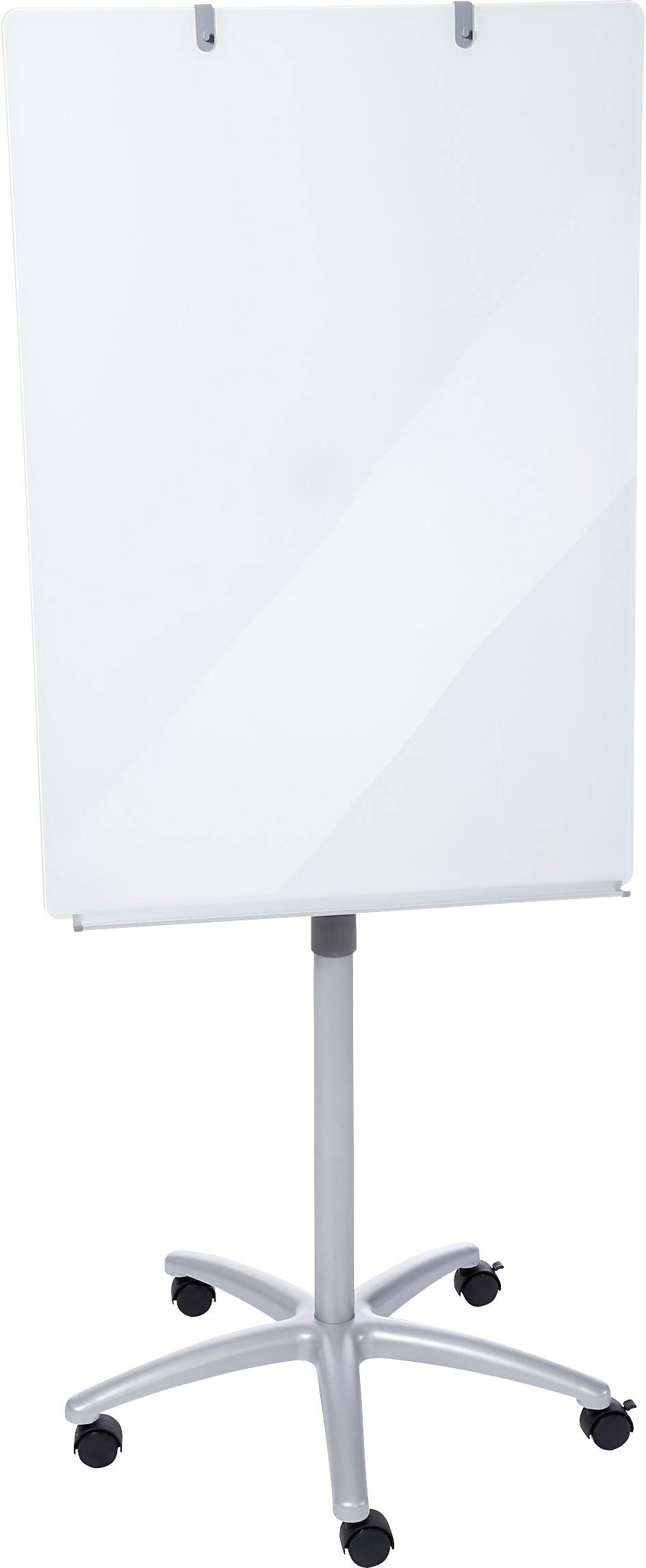 Dahle Flipchart 96012 Glas-Flipchart (B x H) 70cm x 100cm Silber höhenverstellbar, beschriftbar, abwischbar, magnethaftend, Inkl