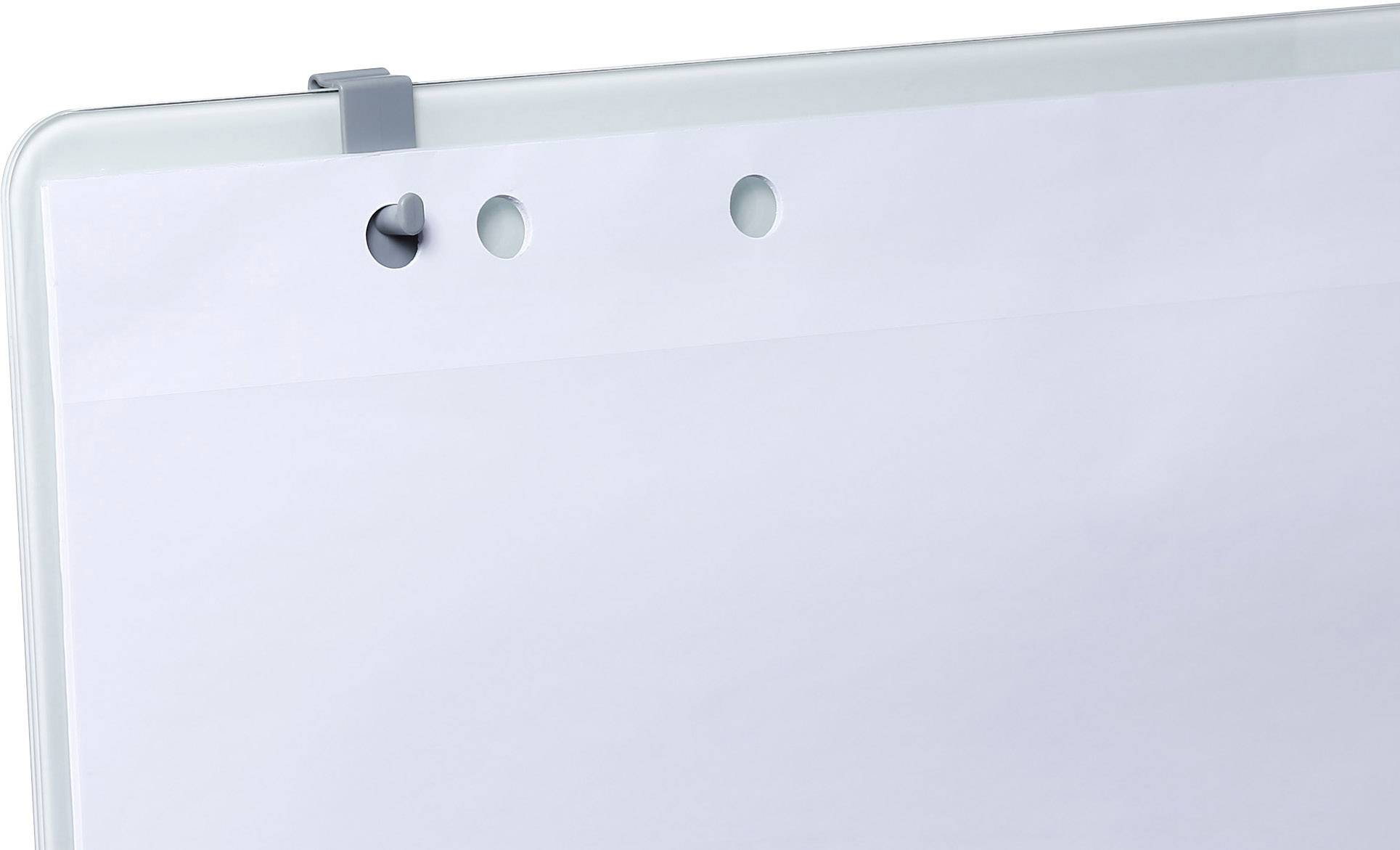 Dahle Flipchart 96012 Glas-Flipchart (B x H) 70cm x 100cm Silber höhenverstellbar, beschriftbar, abwischbar, magnethaftend, Inkl