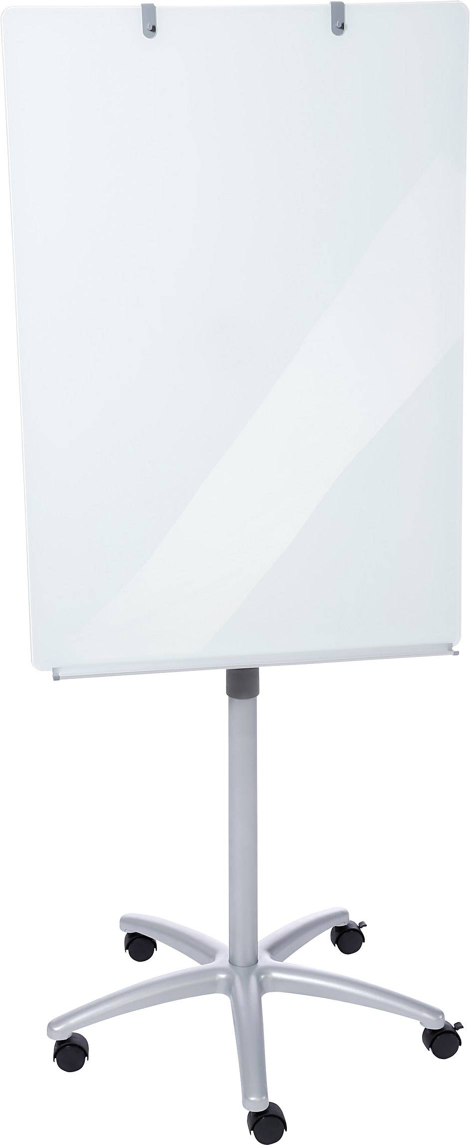 Dahle Flipchart 96012 Glas-Flipchart (B x H) 70cm x 100cm Silber höhenverstellbar, beschriftbar, abwischbar, magnethaftend, Inkl