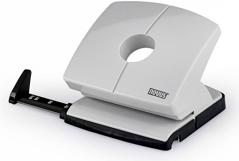 Novus Office 60-B22004 Bürolocher Locher B220 mit AS 20Blatt grau Grau 20 Bl. (80 g/m²)