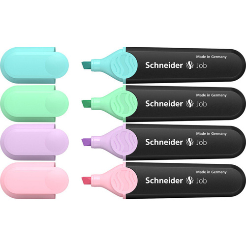 Schneider Textmarker Textmarker Job pastell Etui 4 Stück 50-115098