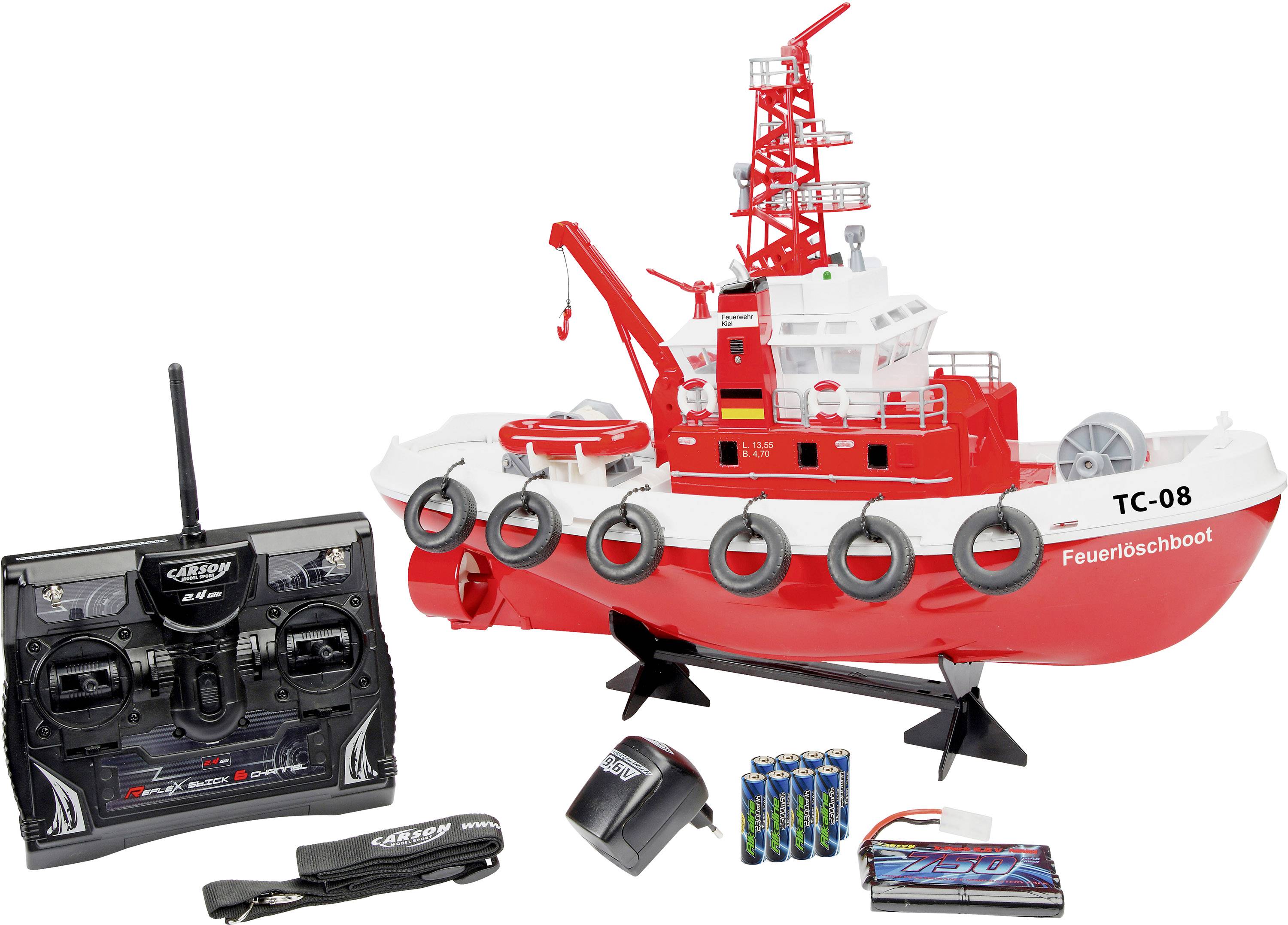Carson Modellsport RC-Feuerlöschboot TC-08 RC Motorboot RtR 580 mm