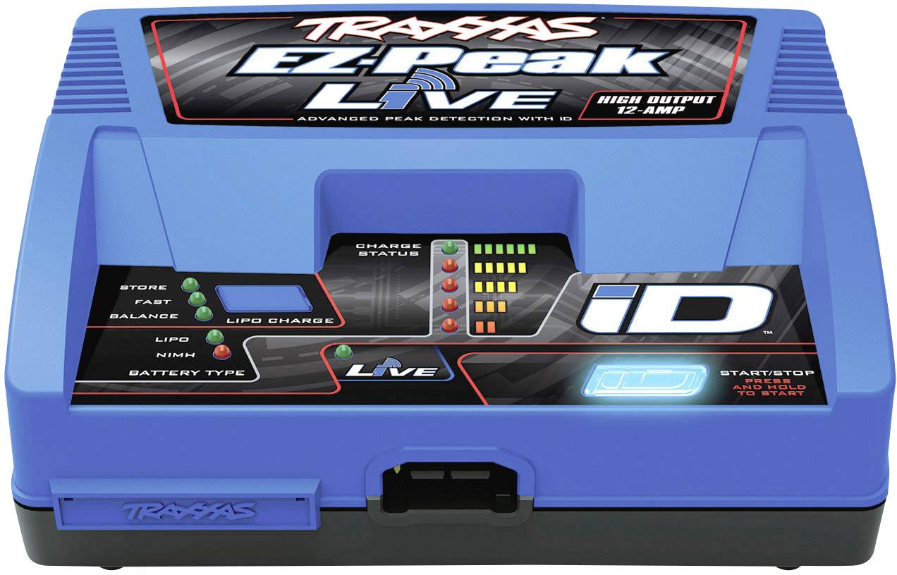 Traxxas EZ-Peak Live Modellbau-Ladegerät 12A LiPo, NiMH Minus-Delta-U Abschaltung, Akkuerkennung, Temperaturüberwachung