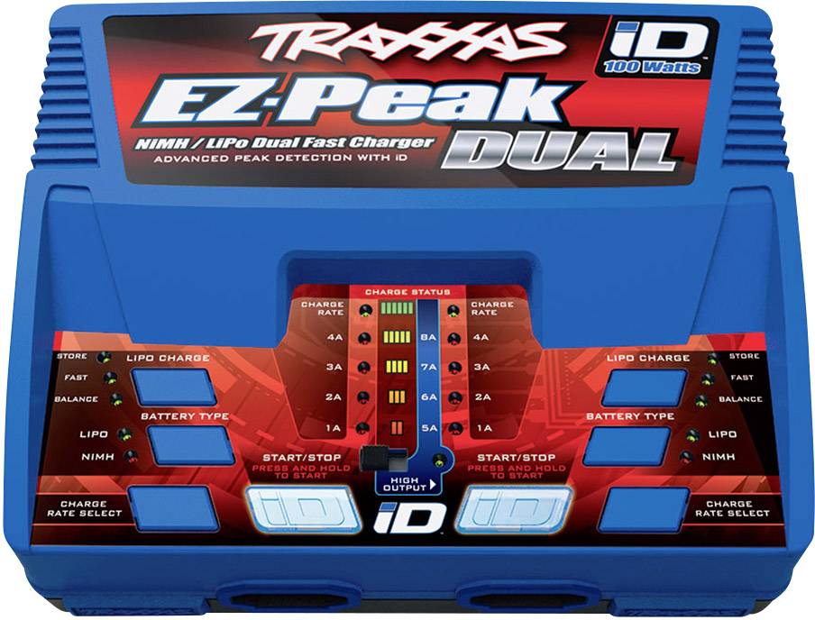 Traxxas EZ-Peak Plus Dual Modellbau-Ladegerät 8A LiPo, NiMH Minus-Delta-U Abschaltung, Akkuerkennung, Temperaturüberwachung