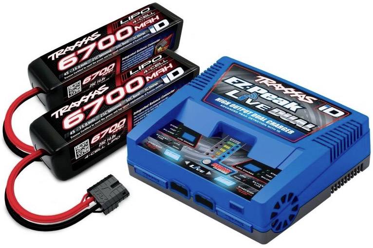 Traxxas EZ-Peak Live Dual +2x LiPo-Akku Modellbau-Ladegerät 26A LiPo, NiMH Minus-Delta-U Abschaltung, Akkuerkennung