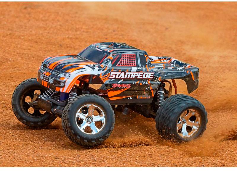 Traxxas Stampede Orange Brushed 1:10 RC Modellauto Elektro Monstertruck Heckantrieb (2WD) RtR 2,4GHz