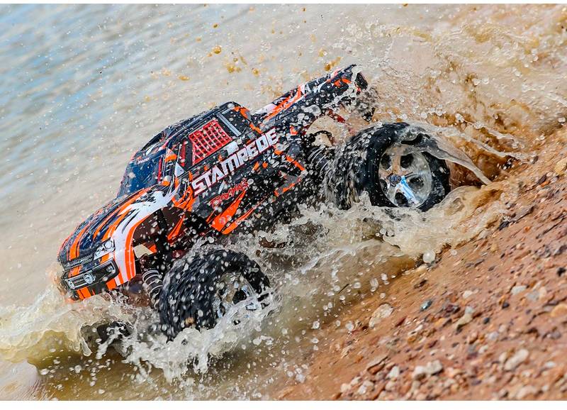 Traxxas Stampede Orange Brushed 1:10 RC Modellauto Elektro Monstertruck Heckantrieb (2WD) RtR 2,4GHz
