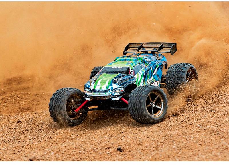 Traxxas E-Revo 4x4 Grün Brushed 1:16 RC Modellauto Elektro Monstertruck Allradantrieb (4WD) RtR 2,4GHz