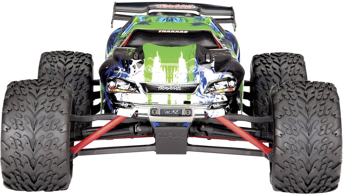Traxxas E-Revo 4x4 Grün Brushed 1:16 RC Modellauto Elektro Monstertruck Allradantrieb (4WD) RtR 2,4GHz