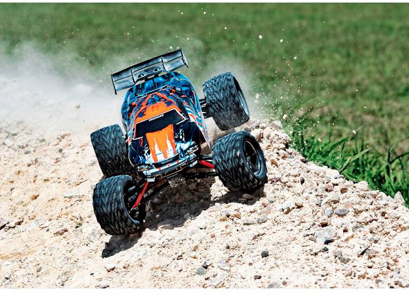 Traxxas E-Revo 4x4 Orange Brushed 1:16 RC Modellauto Elektro Monstertruck Allradantrieb (4WD) RtR 2,4GHz