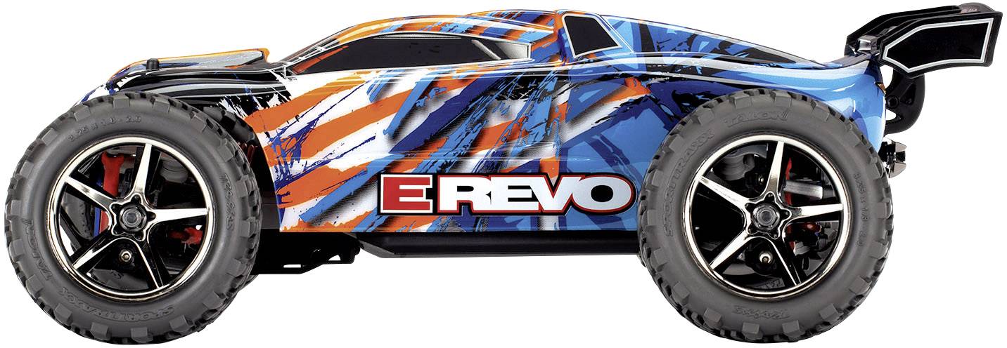 Traxxas E-Revo 4x4 Orange Brushed 1:16 RC Modellauto Elektro Monstertruck Allradantrieb (4WD) RtR 2,4GHz