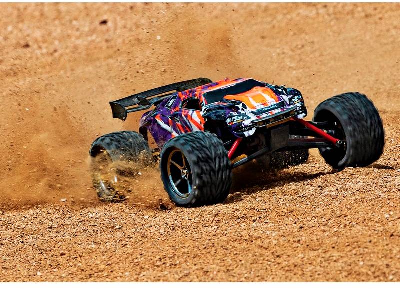 Traxxas E-Revo 4x4 VXL Lila Brushless 1:16 RC Modellauto Elektro Monstertruck Allradantrieb (4WD) RtR 2,4GHz