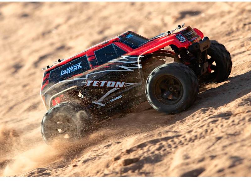 Traxxas LaTrax Teton Rot Brushed 1:18 RC Modellauto Elektro Monstertruck Allradantrieb (4WD) 100% RtR 2,4GHz inkl. Akku