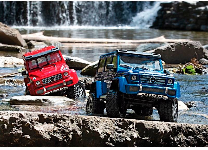 Traxxas TRX-4 Mercedes G500 mit Licht-Set Brushed 1:10 RC Modellauto Elektro Crawler Allradantrieb (4WD) RtR 2,4GHz