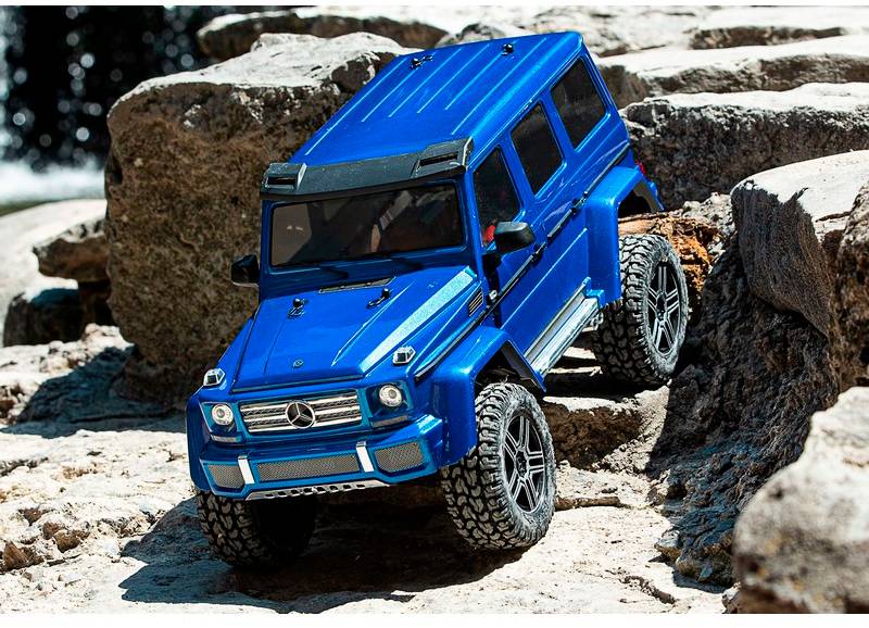 Traxxas TRX-4 Mercedes G500 mit Licht-Set Brushed 1:10 RC Modellauto Elektro Crawler Allradantrieb (4WD) RtR 2,4GHz
