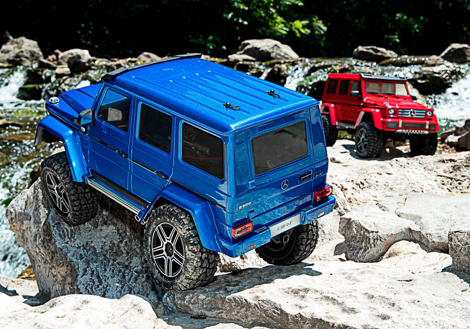 Traxxas TRX-4 Mercedes G500 mit Licht-Set Brushed 1:10 RC Modellauto Elektro Crawler Allradantrieb (4WD) RtR 2,4GHz