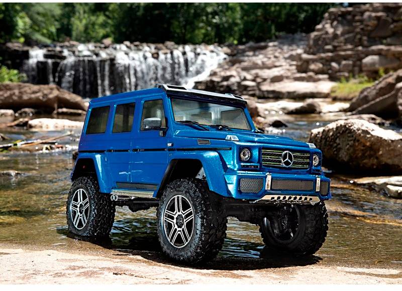 Traxxas TRX-4 Mercedes G500 mit Licht-Set Brushed 1:10 RC Modellauto Elektro Crawler Allradantrieb (4WD) RtR 2,4GHz
