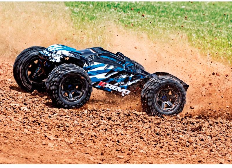 Traxxas E-Revo BL 2.0 4x4 VXL Blau Brushless 1:10 RC Modellauto Elektro Monstertruck Allradantrieb (4WD) RtR 2,4GHz
