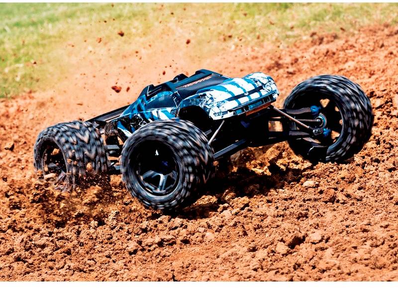 Traxxas E-Revo BL 2.0 4x4 VXL Blau Brushless 1:10 RC Modellauto Elektro Monstertruck Allradantrieb (4WD) RtR 2,4GHz