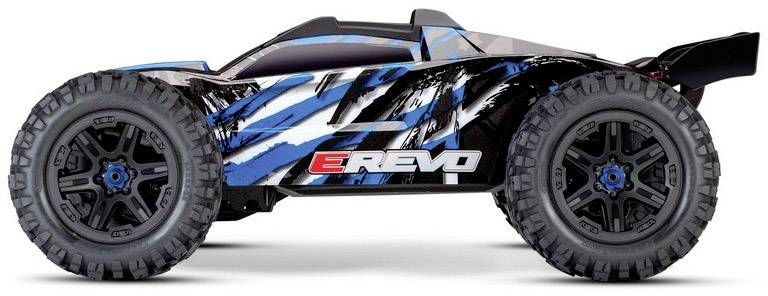 Traxxas E-Revo BL 2.0 4x4 VXL Blau Brushless 1:10 RC Modellauto Elektro Monstertruck Allradantrieb (4WD) RtR 2,4GHz