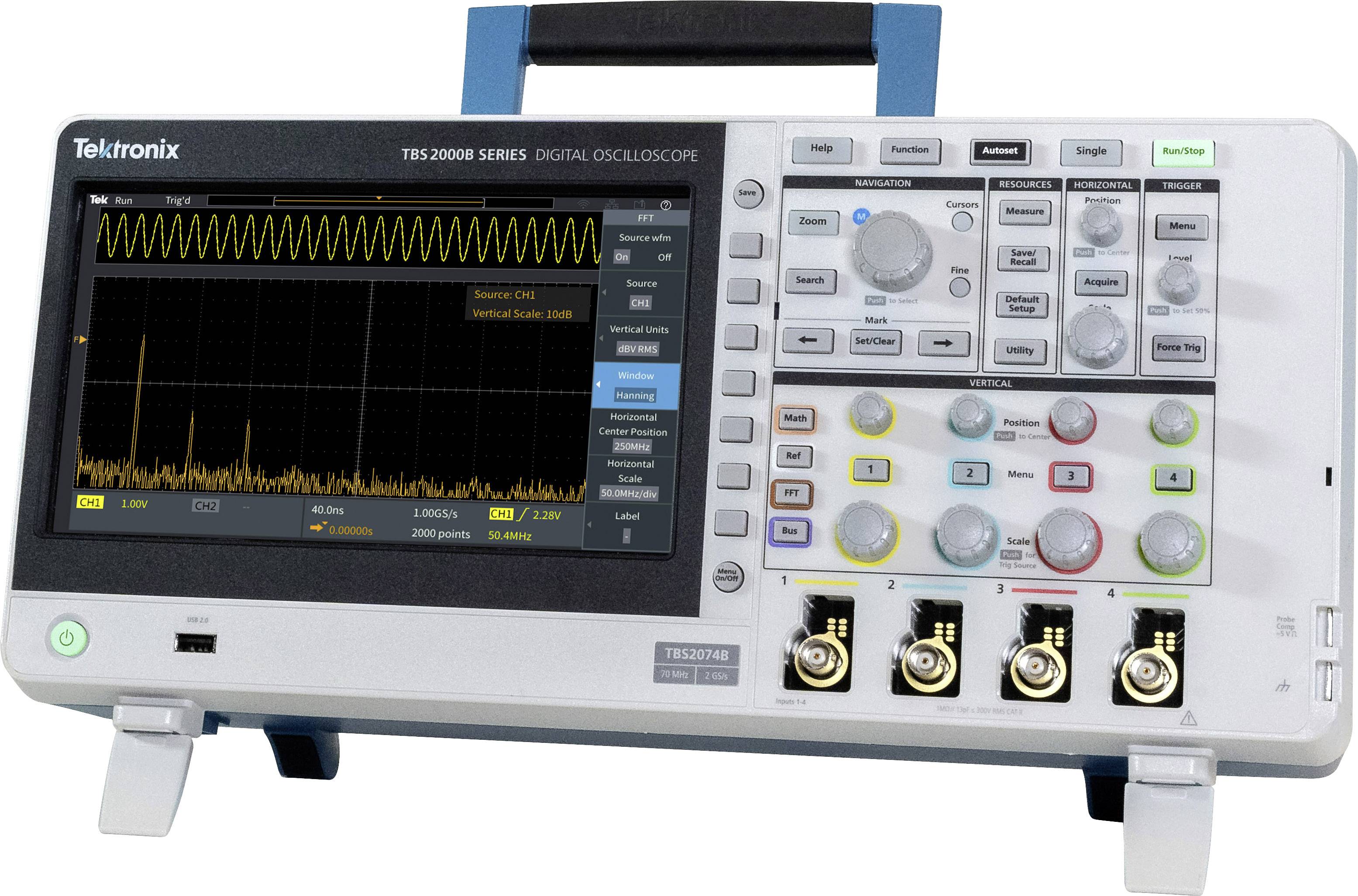 Tektronix TBS2204B Digital-Oszilloskop 200MHz 2 GSa/s 8 Bit 1St.