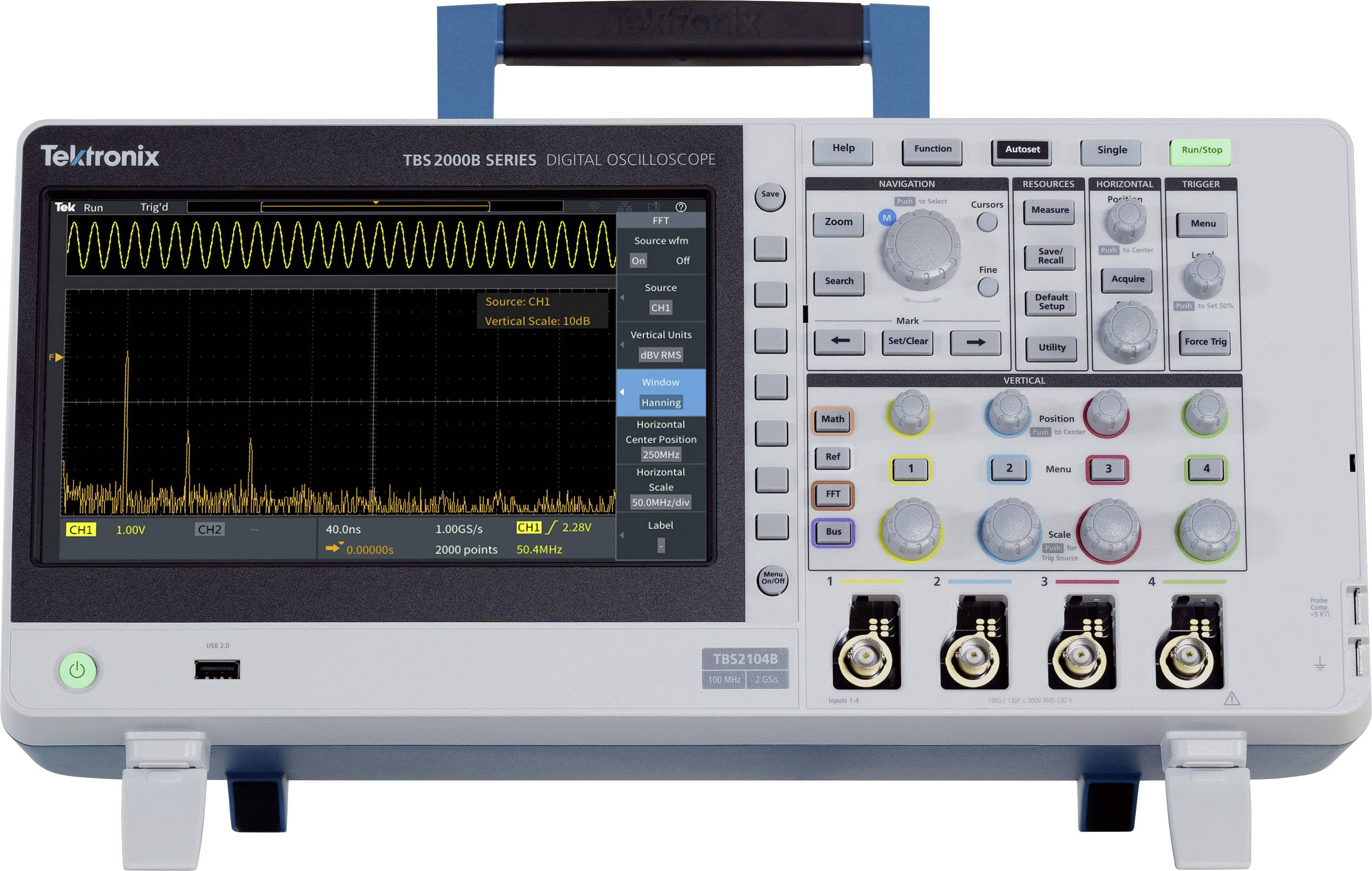 Tektronix TBS2074B Digital-Oszilloskop 70 MHz 2 GSa/s 8 Bit 1 St.
