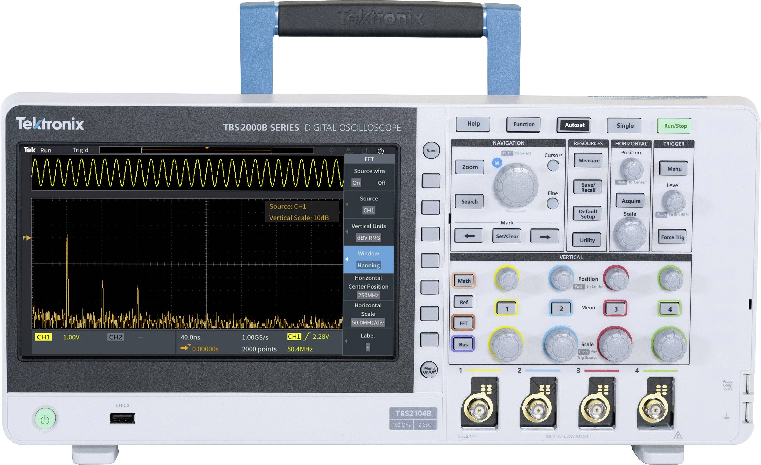 Tektronix TBS2074B Digital-Oszilloskop 70MHz 2 GSa/s 8 Bit 1St.