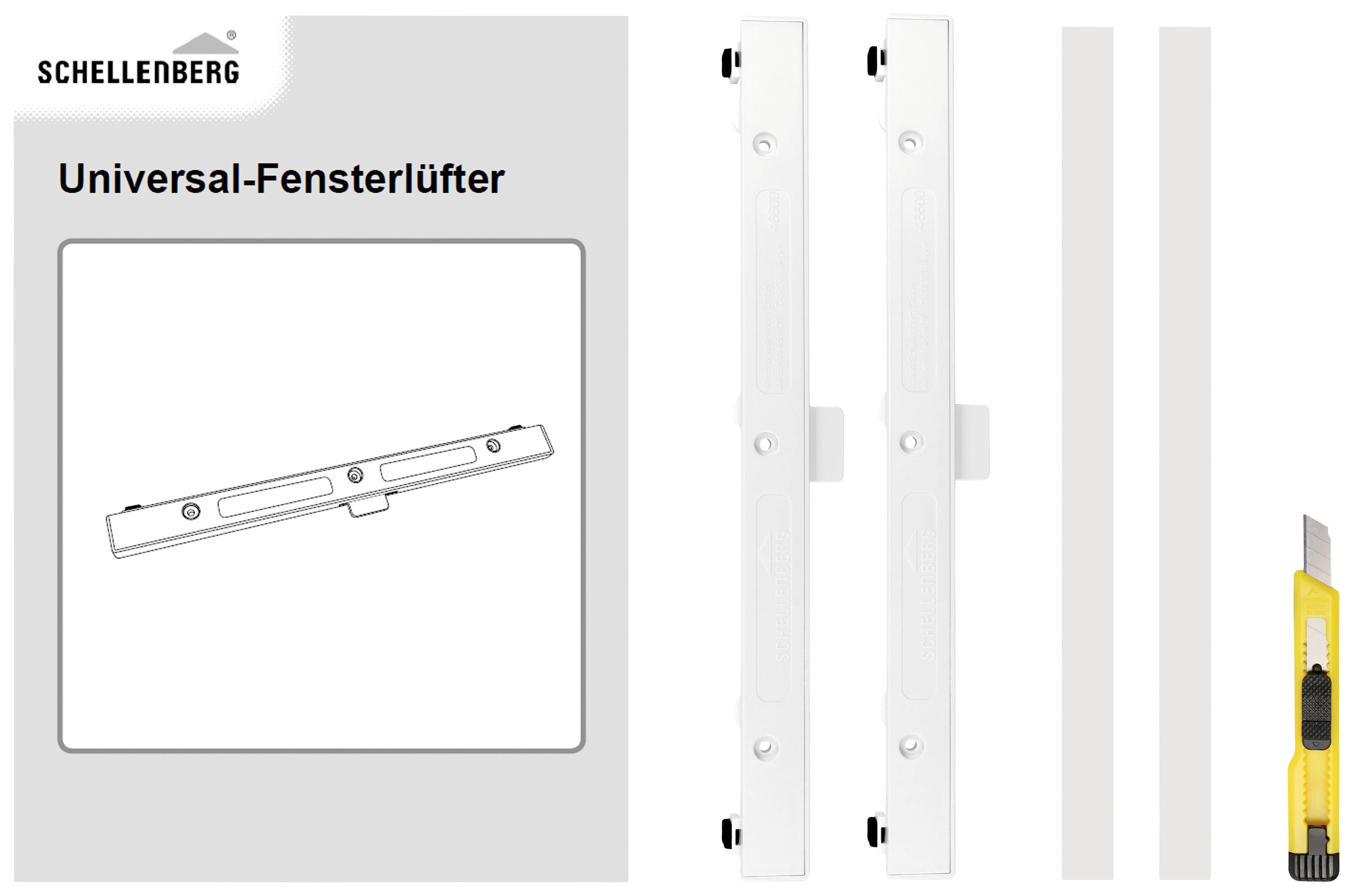Schellenberg 46601 Universal-Fensterlüfter-Set Weiß