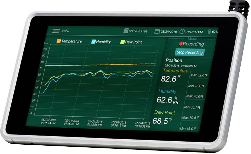 Extech RH550 Luftfeuchtemessgerät (Hygrometer) 10 % rF 95 % rF Datenloggerfunktion, Taupunkt-/Schim