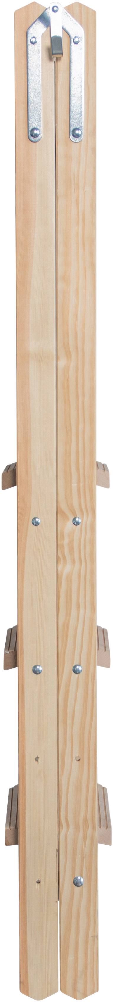 Krause 818324 Holz Stufen-Doppelleiter klappbar, inkl. Eimerhaken Arbeitshöhe (max.): 2.75m Kiefer EN 131 9.5kg