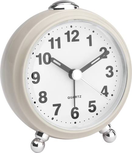 TFA Dostmann 60.1030.09 Quarz Wecker Beige Alarmzeiten 1