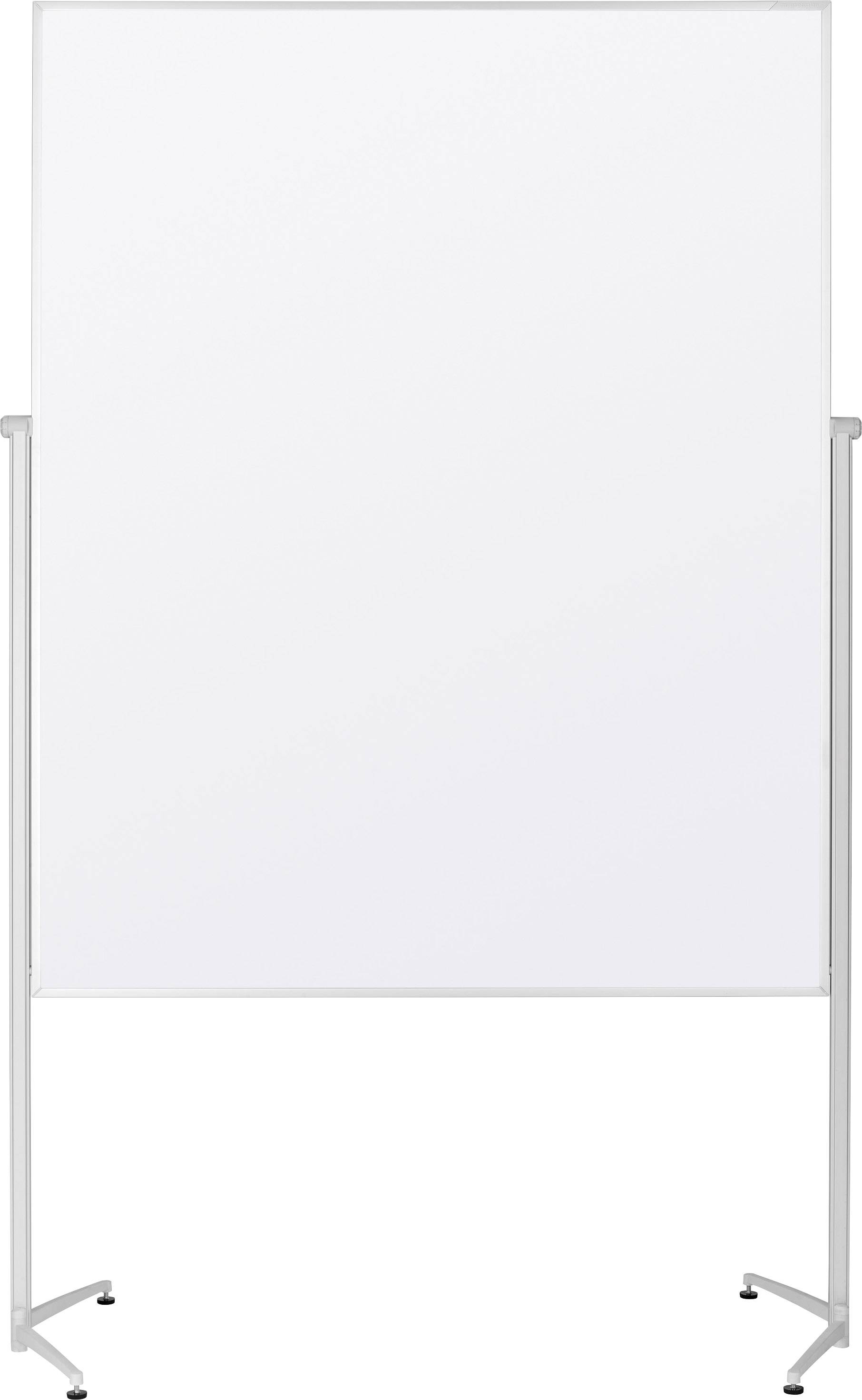 Ein leeres weißes Flipchart auf einem Ständer. Keine sichtbaren Notizen oder Zeichnungen. Perfekt für Präsentationen oder Meetings.