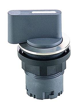 Ein blau-grauer Nockenschloss mit runder Verschraubung, industrielles Design, vermutlich zur Sicherung mechanischer Systeme.