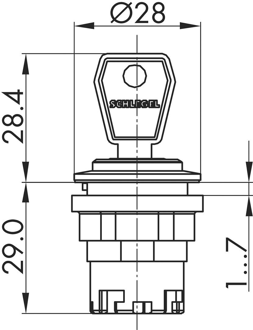 Schlegel JRSSA19E JRSSA19E Schlüsseltaste manuell, Schlüssel 2St.