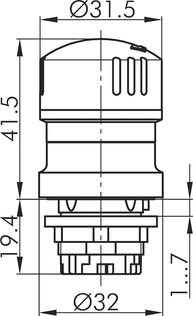 Schlegel QRUV Not-Halt-Pilzdrucktaster IP65, IP67, IP69K 2St.