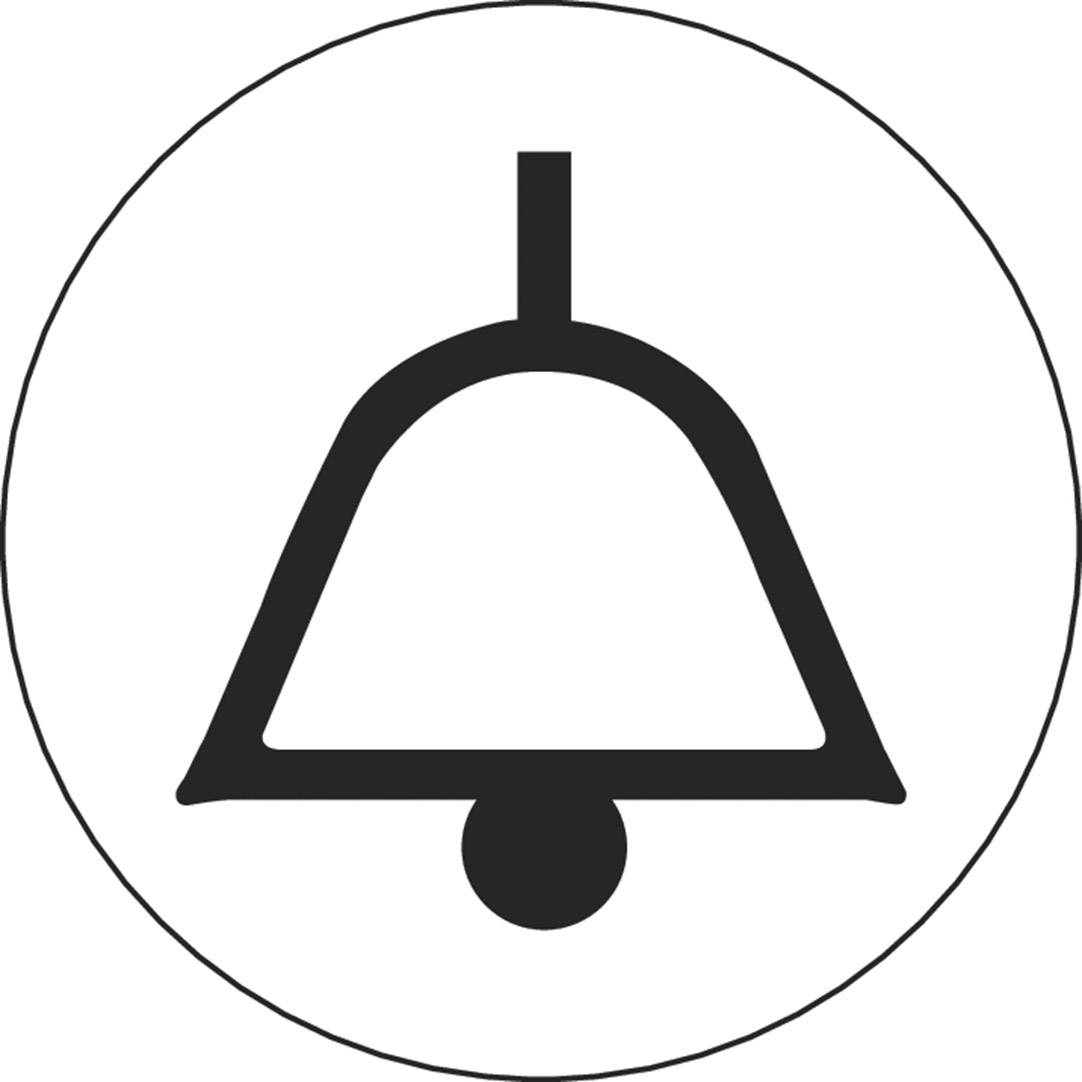 Klingel- oder Benachrichtigungssymbol in einem Kreis dargestellt.