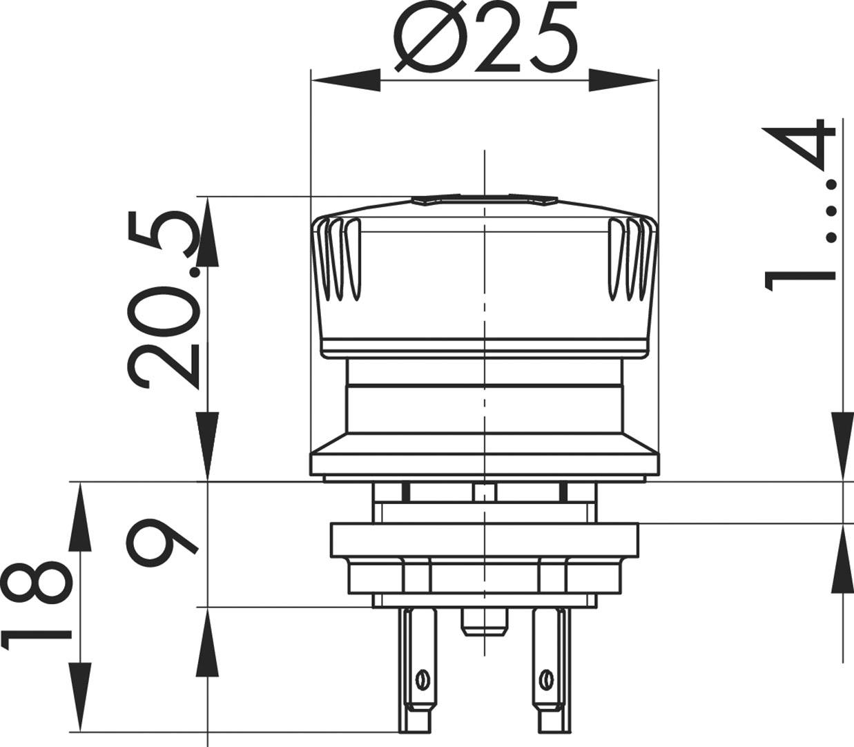 Schlegel YVLO Not-Halt-Pilzdrucktaster 1 Öffner IP65, IP67 2St.