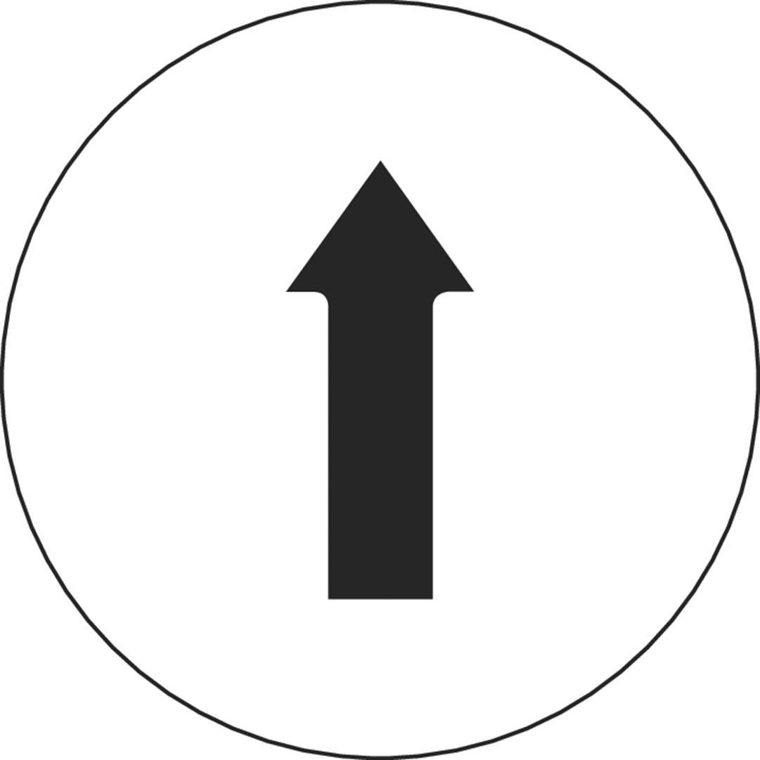 Schwarzer Pfeil, der nach oben zeigt, in einem Kreis auf weißem Hintergrund; symbolisiert Richtung oder Bewegung nach oben.
